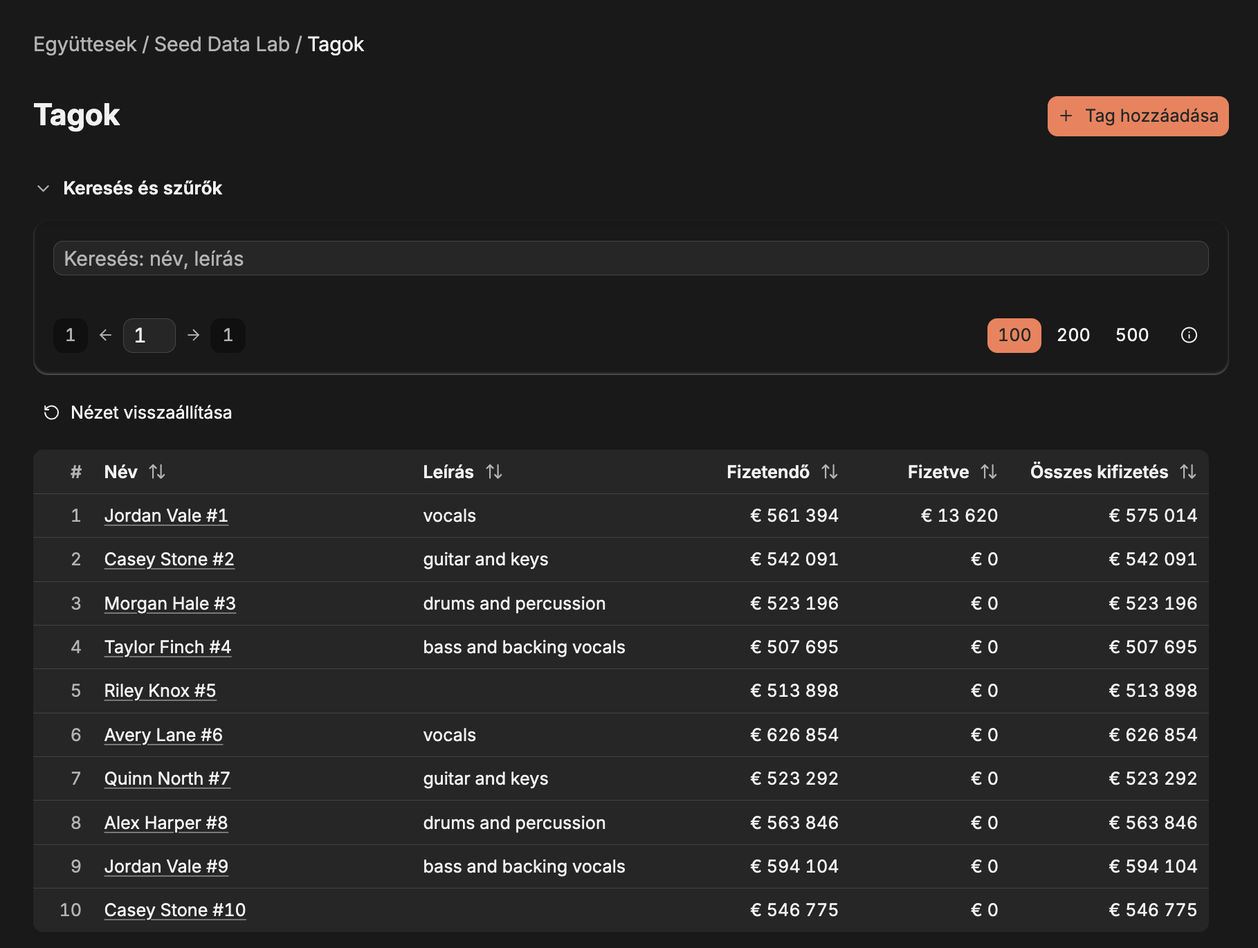 Event payment splitting SaaS app for music bands